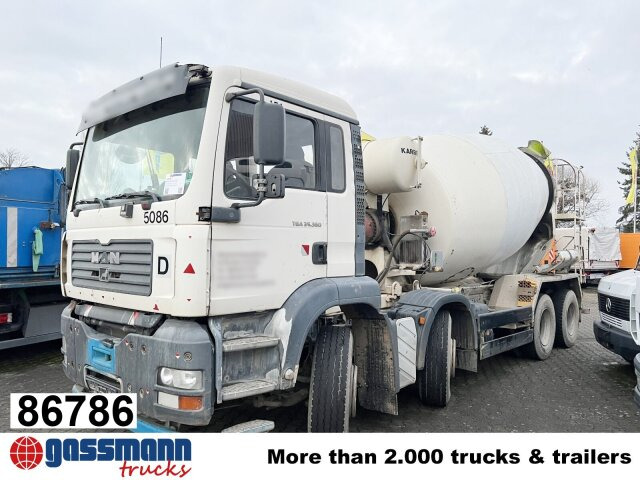 MAN TGA 35.360 8X4 BB, Betonmischer Karrena 10m³ - 콘크리트 믹서 트럭 : 사진 1 MAN TGA 35.360 8X4 BB, Betonmischer Karrena 10m³ - 콘크리트 믹서 트럭 : 사진 1