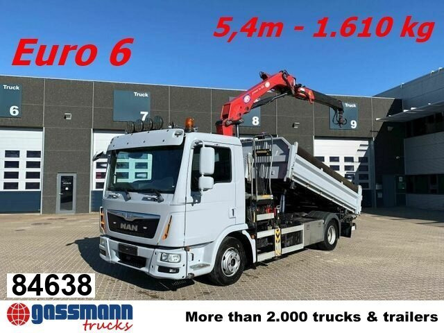 MAN TGL 12.180 4X2 BL mit Kran HMF 900-K1 - 덤프트럭, 크레인 트럭 : 사진 1 MAN TGL 12.180 4X2 BL mit Kran HMF 900-K1 - 덤프트럭, 크레인 트럭 : 사진 1