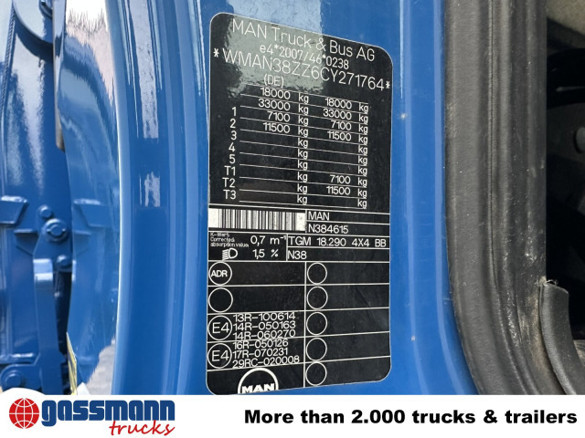MAN TGM 18.290 4X4 BB, EEV, Heckkran Atlas AK - 덤프트럭, 크레인 트럭 : 사진 5 MAN TGM 18.290 4X4 BB, EEV, Heckkran Atlas AK - 덤프트럭, 크레인 트럭 : 사진 5