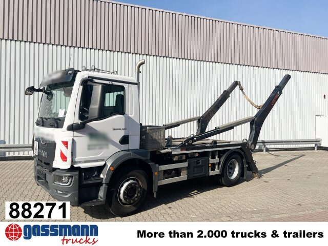 MAN TGM 18.320 4x2 BL, Hiab Tele-Absetzanlage, Funk - 스킵 로더 트럭 : 사진 1 MAN TGM 18.320 4x2 BL, Hiab Tele-Absetzanlage, Funk - 스킵 로더 트럭 : 사진 1