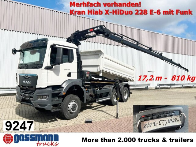 MAN TGS 33.430 6x6 BB CH mit Kran Hiab X-HiDuo 228 - 덤프트럭, 크레인 트럭 : 사진 1 MAN TGS 33.430 6x6 BB CH mit Kran Hiab X-HiDuo 228 - 덤프트럭, 크레인 트럭 : 사진 1