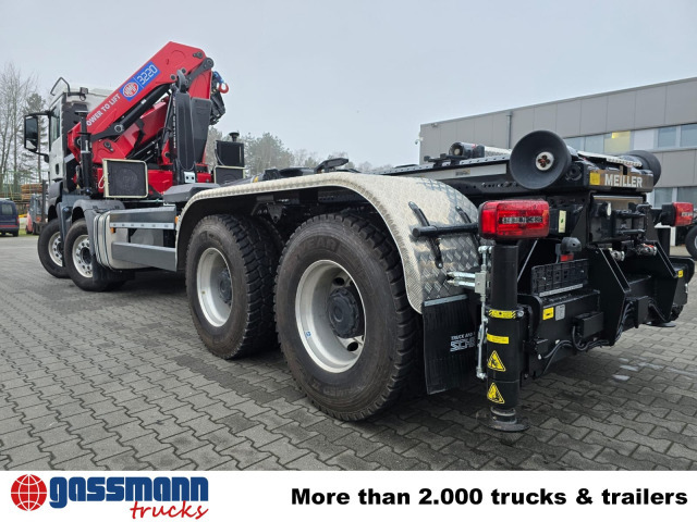 MAN TGS 35.480 8X4 BL, Intarder, Kran HMF 3220-K6, - 후크 리프트 트럭, 크레인 트럭 : 사진 4 MAN TGS 35.480 8X4 BL, Intarder, Kran HMF 3220-K6, - 후크 리프트 트럭, 크레인 트럭 : 사진 4