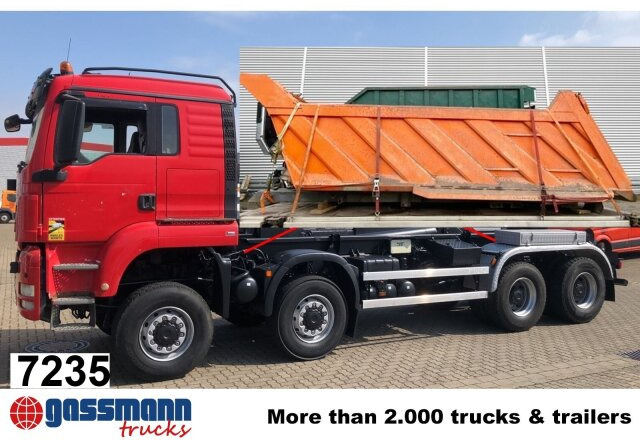 MAN TGS 41.480 8X8 BB, Bender Stahlmulde ca. 18m³, - 캡 새시 트럭 : 사진 1 MAN TGS 41.480 8X8 BB, Bender Stahlmulde ca. 18m³, - 캡 새시 트럭 : 사진 1