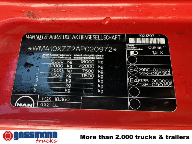 MAN TGX 18.360 4X2 LL, Fahrschule - 컨테이너 운반 장치/ 스와프 보디 트럭 : 사진 3 MAN TGX 18.360 4X2 LL, Fahrschule - 컨테이너 운반 장치/ 스와프 보디 트럭 : 사진 3