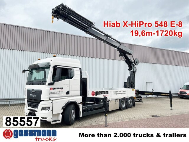 MAN TGX 26.510 6x2-4 LL, Kran Hiab X-HiPro 548 E-8, - 드롭사이드/ 플랫베드 트럭, 크레인 트럭 : 사진 1 MAN TGX 26.510 6x2-4 LL, Kran Hiab X-HiPro 548 E-8, - 드롭사이드/ 플랫베드 트럭, 크레인 트럭 : 사진 1