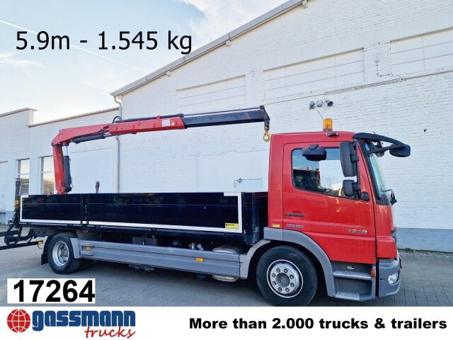 Mercedes-Benz 1218 L 4x2, Fassi Kran F 95A21 5.9m-1.545 kg, - 드롭사이드/ 플랫베드 트럭, 크레인 트럭 : 사진 1 Mercedes-Benz 1218 L 4x2, Fassi Kran F 95A21 5.9m-1.545 kg, - 드롭사이드/ 플랫베드 트럭, 크레인 트럭 : 사진 1