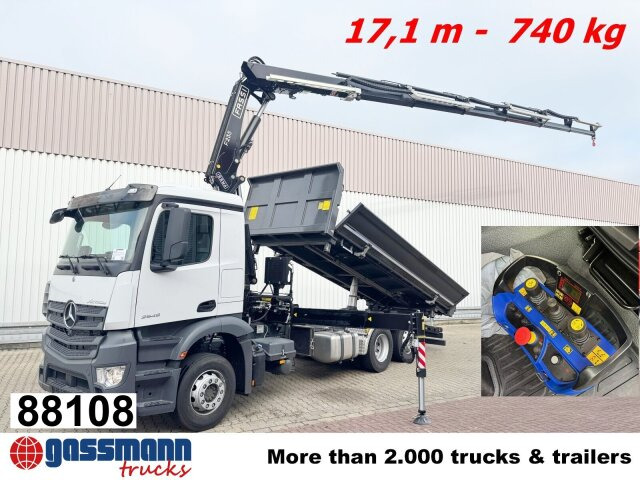Mercedes-Benz Actros 2545 L 6x2, 2x Bordmatik, Kran Fassi - 덤프트럭, 크레인 트럭 : 사진 1 Mercedes-Benz Actros 2545 L 6x2, 2x Bordmatik, Kran Fassi - 덤프트럭, 크레인 트럭 : 사진 1