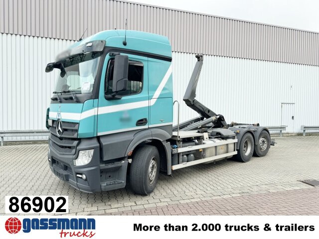 Mercedes-Benz Actros 2545 L 6x2/46, Retarder, Lenk-/Liftachse, - 후크 리프트 트럭 : 사진 1 Mercedes-Benz Actros 2545 L 6x2/46, Retarder, Lenk-/Liftachse, - 후크 리프트 트럭 : 사진 1