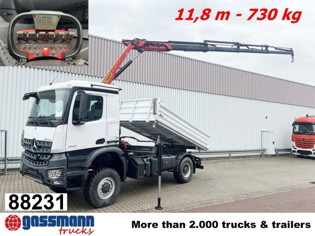 Mercedes-Benz Arocs 1842 AK 4x4, Kran Palfinger PK12001-EH C, - 덤프트럭, 크레인 트럭 : 사진 1 Mercedes-Benz Arocs 1842 AK 4x4, Kran Palfinger PK12001-EH C, - 덤프트럭, 크레인 트럭 : 사진 1