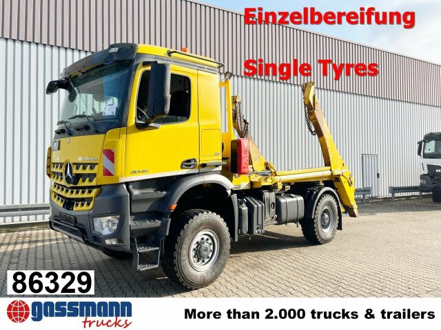 Mercedes-Benz Arocs 2045 AK 4x4, GROUNDER, Funk - 스킵 로더 트럭 : 사진 1 Mercedes-Benz Arocs 2045 AK 4x4, GROUNDER, Funk - 스킵 로더 트럭 : 사진 1