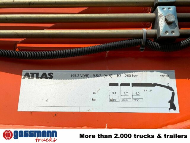 Mercedes-Benz Arocs 2545 L/6x2/4, Atlas Kran, 145.2-A19 VB, - 드롭사이드/ 플랫베드 트럭, 크레인 트럭 : 사진 3 Mercedes-Benz Arocs 2545 L/6x2/4, Atlas Kran, 145.2-A19 VB, - 드롭사이드/ 플랫베드 트럭, 크레인 트럭 : 사진 3