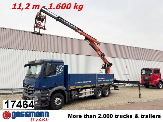 Mercedes-Benz Arocs 2642 6x4 mit Heckkran Atlas AK 186.3 V-2 - 드롭사이드/ 플랫베드 트럭, 크레인 트럭 : 사진 1 Mercedes-Benz Arocs 2642 6x4 mit Heckkran Atlas AK 186.3 V-2 - 드롭사이드/ 플랫베드 트럭, 크레인 트럭 : 사진 1