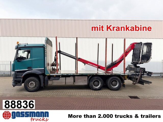 Mercedes-Benz Arocs 2648 6x4 mit Heckkran Epsilon M12Z83, - 목재 트럭, 크레인 트럭 : 사진 1 Mercedes-Benz Arocs 2648 6x4 mit Heckkran Epsilon M12Z83, - 목재 트럭, 크레인 트럭 : 사진 1