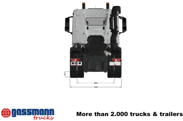 Mercedes-Benz Arocs 3253 L 8x4/4, MultimediaCockpit, Navi, - 캡 새시 트럭 : 사진 4 Mercedes-Benz Arocs 3253 L 8x4/4, MultimediaCockpit, Navi, - 캡 새시 트럭 : 사진 4