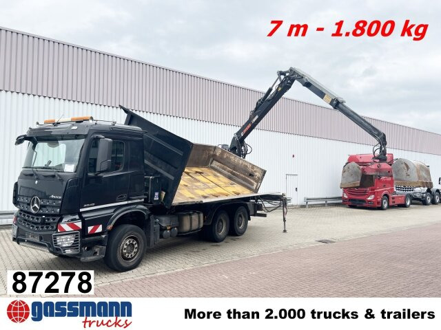 Mercedes-Benz Arocs 3345 K 6x4, Heckkran Hiab Jonsered - 덤프트럭, 크레인 트럭 : 사진 1 Mercedes-Benz Arocs 3345 K 6x4, Heckkran Hiab Jonsered - 덤프트럭, 크레인 트럭 : 사진 1