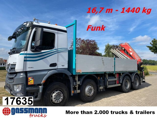 Mercedes-Benz Arocs 4151 K 8x4, Fassi Heckkran F 365 RA. 2.26 - 드롭사이드/ 플랫베드 트럭, 크레인 트럭 : 사진 1 Mercedes-Benz Arocs 4151 K 8x4, Fassi Heckkran F 365 RA. 2.26 - 드롭사이드/ 플랫베드 트럭, 크레인 트럭 : 사진 1