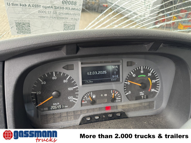 Mercedes-Benz Atego 1023 A 4x4, Einzelbereifung, Heckkran - 캡 새시 트럭, 크레인 트럭 : 사진 2 Mercedes-Benz Atego 1023 A 4x4, Einzelbereifung, Heckkran - 캡 새시 트럭, 크레인 트럭 : 사진 2