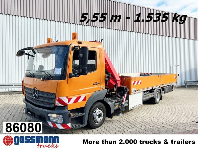 Mercedes-Benz Atego 1023 L 4x2 mit Kran Fassi F85B.0.21 - 드롭사이드/ 플랫베드 트럭, 크레인 트럭 : 사진 1 Mercedes-Benz Atego 1023 L 4x2 mit Kran Fassi F85B.0.21 - 드롭사이드/ 플랫베드 트럭, 크레인 트럭 : 사진 1