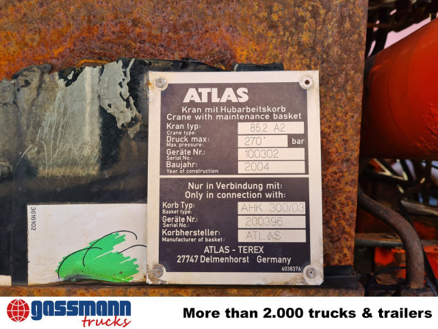 Mercedes-Benz Atego 1823 AK 4x4 mit Kran Atlas 85.2, Funk, - 덤프트럭, 크레인 트럭 : 사진 5 Mercedes-Benz Atego 1823 AK 4x4 mit Kran Atlas 85.2, Funk, - 덤프트럭, 크레인 트럭 : 사진 5