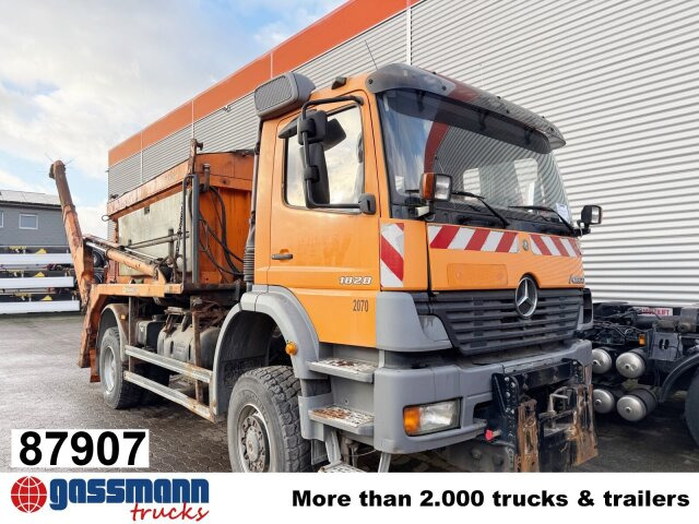 Mercedes-Benz Atego 1828 4x4, Tele-Absetzer, - 스킵 로더 트럭 : 사진 1 Mercedes-Benz Atego 1828 4x4, Tele-Absetzer, - 스킵 로더 트럭 : 사진 1