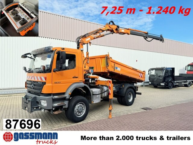 Mercedes-Benz Axor 1833 AK 4x4, Winterdienstausstattung, Kran - 덤프트럭, 크레인 트럭 : 사진 1 Mercedes-Benz Axor 1833 AK 4x4, Winterdienstausstattung, Kran - 덤프트럭, 크레인 트럭 : 사진 1