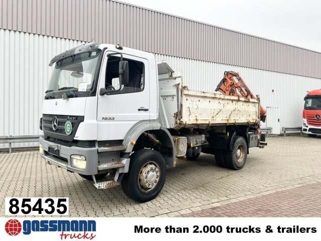Mercedes-Benz Axor 1833 AK 4x4 mit Heckkran Atlas 105.2-A2L - 덤프트럭, 크레인 트럭 : 사진 1 Mercedes-Benz Axor 1833 AK 4x4 mit Heckkran Atlas 105.2-A2L - 덤프트럭, 크레인 트럭 : 사진 1