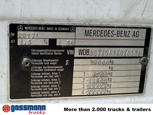 Mercedes-Benz SK 1827L 4x2 - 드롭사이드/ 플랫베드 트럭 : 사진 5 Mercedes-Benz SK 1827L 4x2 - 드롭사이드/ 플랫베드 트럭 : 사진 5