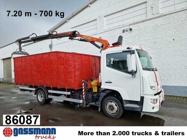 Renault D 180.75 4x2 mit Kran Palfinger PK6001 - 드롭사이드/ 플랫베드 트럭, 크레인 트럭 : 사진 1 Renault D 180.75 4x2 mit Kran Palfinger PK6001 - 드롭사이드/ 플랫베드 트럭, 크레인 트럭 : 사진 1