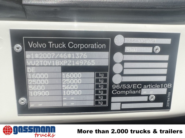 Volvo FL 280 4x4, Nebenantrieb - 캡 새시 트럭 : 사진 4 Volvo FL 280 4x4, Nebenantrieb - 캡 새시 트럭 : 사진 4