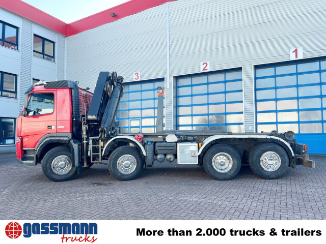 Volvo FM 460 8x2-6, Lenk-/Liftachse, Kran HMF 2020-K4, - 후크 리프트 트럭, 크레인 트럭 : 사진 3 Volvo FM 460 8x2-6, Lenk-/Liftachse, Kran HMF 2020-K4, - 후크 리프트 트럭, 크레인 트럭 : 사진 3