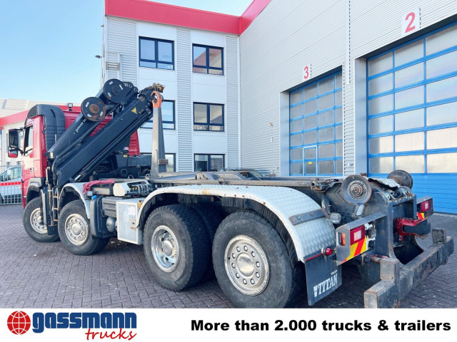 Volvo FM 460 8x2-6, Lenk-/Liftachse, Kran HMF 2020-K4, - 후크 리프트 트럭, 크레인 트럭 : 사진 2 Volvo FM 460 8x2-6, Lenk-/Liftachse, Kran HMF 2020-K4, - 후크 리프트 트럭, 크레인 트럭 : 사진 2