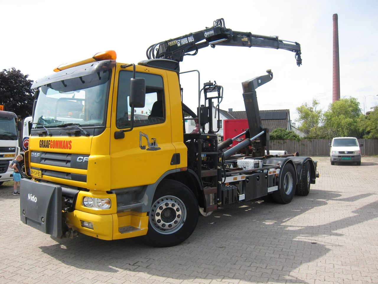 DAF CF 75 310 6X2*4 Hiab Kran Haken Manual Funk E3 - 후크 리프트 트럭, 크레인 트럭 : 사진 2 DAF CF 75 310 6X2*4 Hiab Kran Haken Manual Funk E3 - 후크 리프트 트럭, 크레인 트럭 : 사진 2