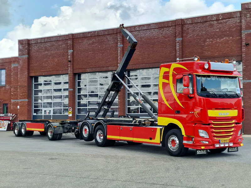 DAF XF 440 SpaceCab 6x2*4 - VDL Hooklift 21T + GS Meppel trailer 2004 - 케이블 시스템 트럭 : 사진 1 DAF XF 440 SpaceCab 6x2*4 - VDL Hooklift 21T + GS Meppel trailer 2004 - 케이블 시스템 트럭 : 사진 1