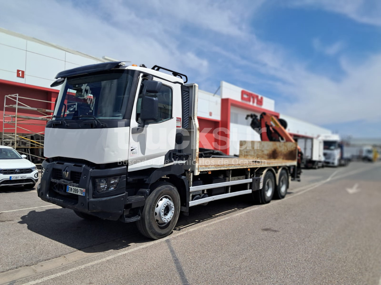 RENAULT C380.26 - 드롭사이드/ 플랫베드 트럭, 크레인 트럭 : 사진 1 RENAULT C380.26 - 드롭사이드/ 플랫베드 트럭, 크레인 트럭 : 사진 1