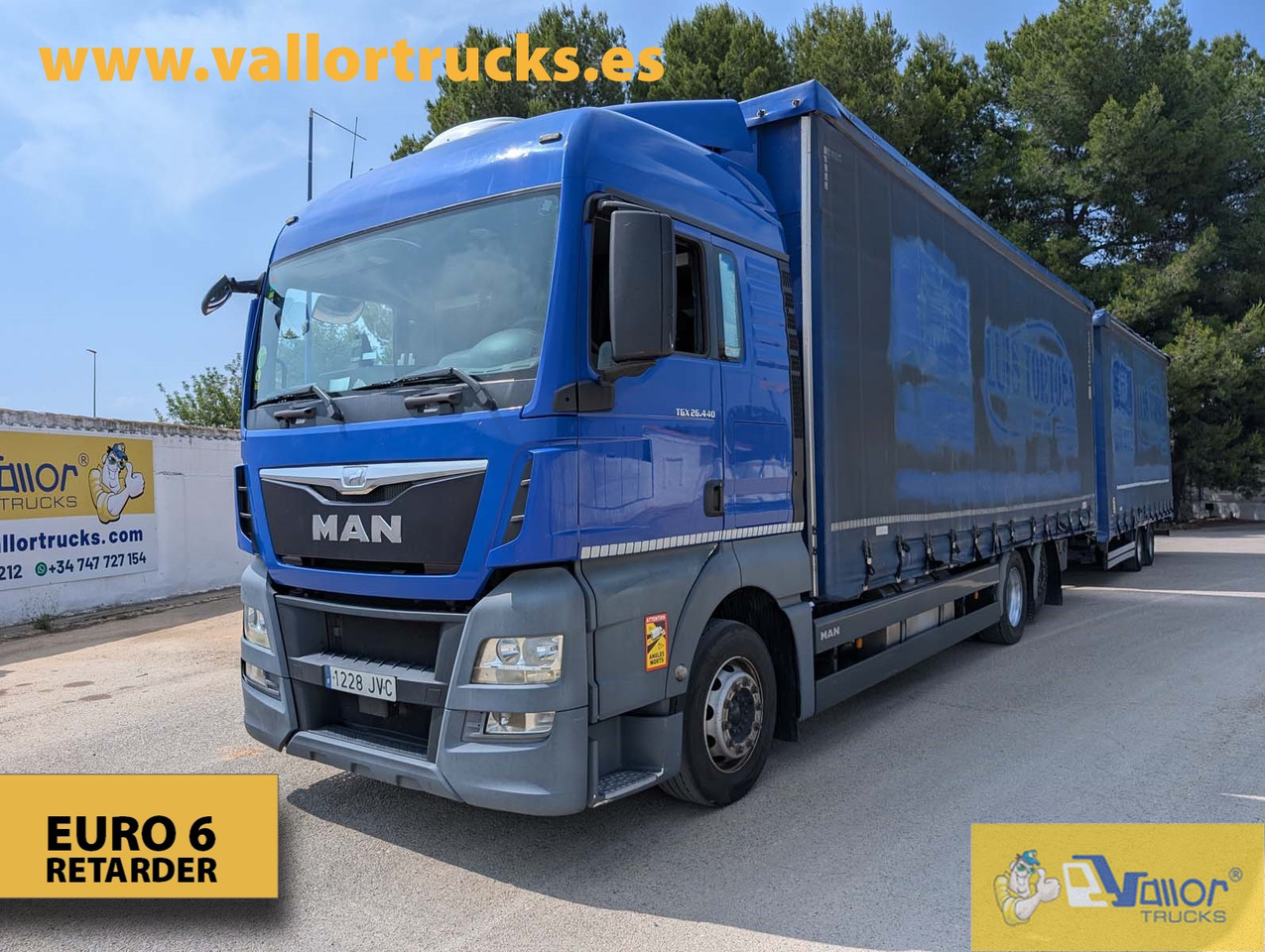 MAN TGX 26.440 - ROAD TRAIN - 커튼사이더 트럭 : 사진 1 MAN TGX 26.440 - ROAD TRAIN - 커튼사이더 트럭 : 사진 1