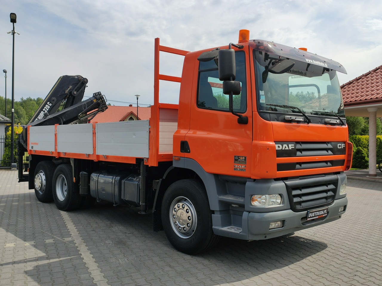 DAF CF 85.380 6x2 Oś Skrętna Skrzynia HDS HIAB 220C + Pilot - 드롭사이드/ 플랫베드 트럭, 크레인 트럭 : 사진 4 DAF CF 85.380 6x2 Oś Skrętna Skrzynia HDS HIAB 220C + Pilot - 드롭사이드/ 플랫베드 트럭, 크레인 트럭 : 사진 4