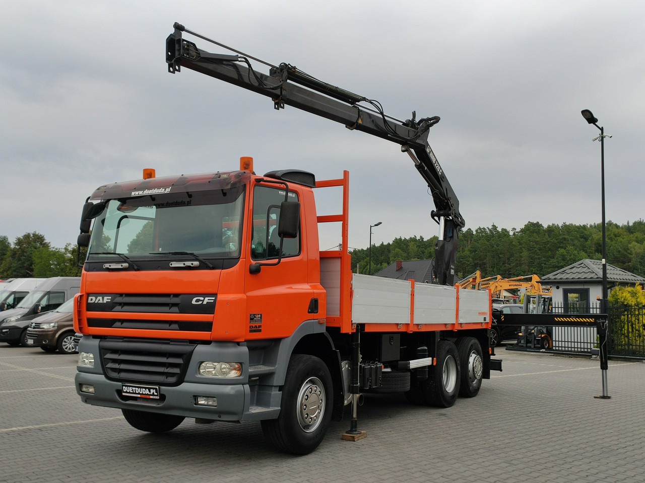 DAF CF 85.380 6x2 Oś Skrętna Skrzynia HDS HIAB 220C + Pilot - 드롭사이드/ 플랫베드 트럭, 크레인 트럭 : 사진 2 DAF CF 85.380 6x2 Oś Skrętna Skrzynia HDS HIAB 220C + Pilot - 드롭사이드/ 플랫베드 트럭, 크레인 트럭 : 사진 2