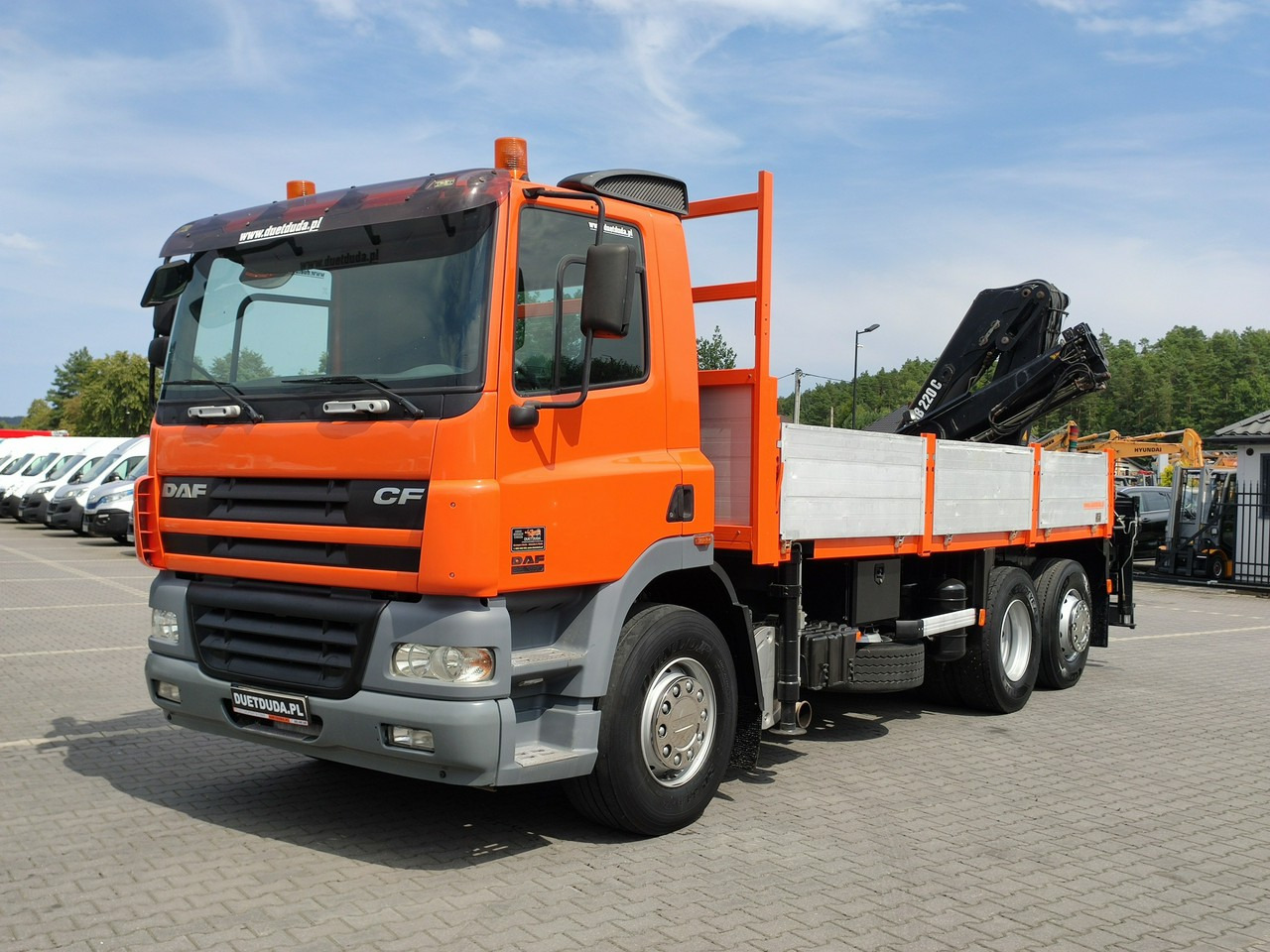 DAF CF 85.380 6x2 Oś Skrętna Skrzynia HDS HIAB 220C + Pilot - 드롭사이드/ 플랫베드 트럭, 크레인 트럭 : 사진 1 DAF CF 85.380 6x2 Oś Skrętna Skrzynia HDS HIAB 220C + Pilot - 드롭사이드/ 플랫베드 트럭, 크레인 트럭 : 사진 1