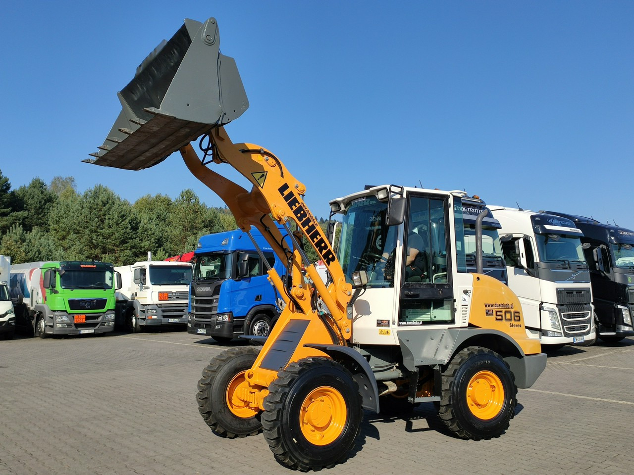 수확기 Liebherr L 506 STEREO Szybkozłącze / Łyżka Krokodyl + Widły Waga 6300kg : 사진 8