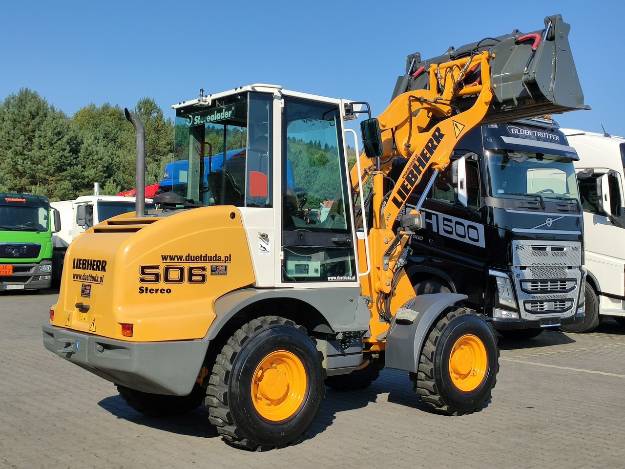 수확기 Liebherr L 506 STEREO Szybkozłącze / Łyżka Krokodyl + Widły Waga 6300kg : 사진 14