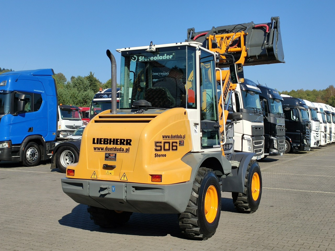 수확기 Liebherr L 506 STEREO Szybkozłącze / Łyżka Krokodyl + Widły Waga 6300kg : 사진 21