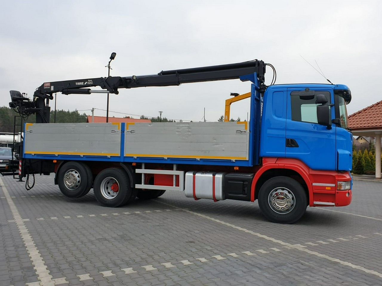 Scania R 400 LB 6x2 HDS Budowlanka Widły Oś Skrętna Super Stan - 드롭사이드/ 플랫베드 트럭, 크레인 트럭 : 사진 5 Scania R 400 LB 6x2 HDS Budowlanka Widły Oś Skrętna Super Stan - 드롭사이드/ 플랫베드 트럭, 크레인 트럭 : 사진 5