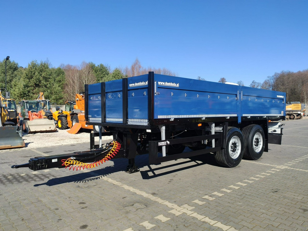 Schmitz Cargobull Ciężarowa 2-osiowa na poduszkach Tandem Stan Unikat !!! - 드롭사이드/ 플랫베드 트레일러 : 사진 2 Schmitz Cargobull Ciężarowa 2-osiowa na poduszkach Tandem Stan Unikat !!! - 드롭사이드/ 플랫베드 트레일러 : 사진 2