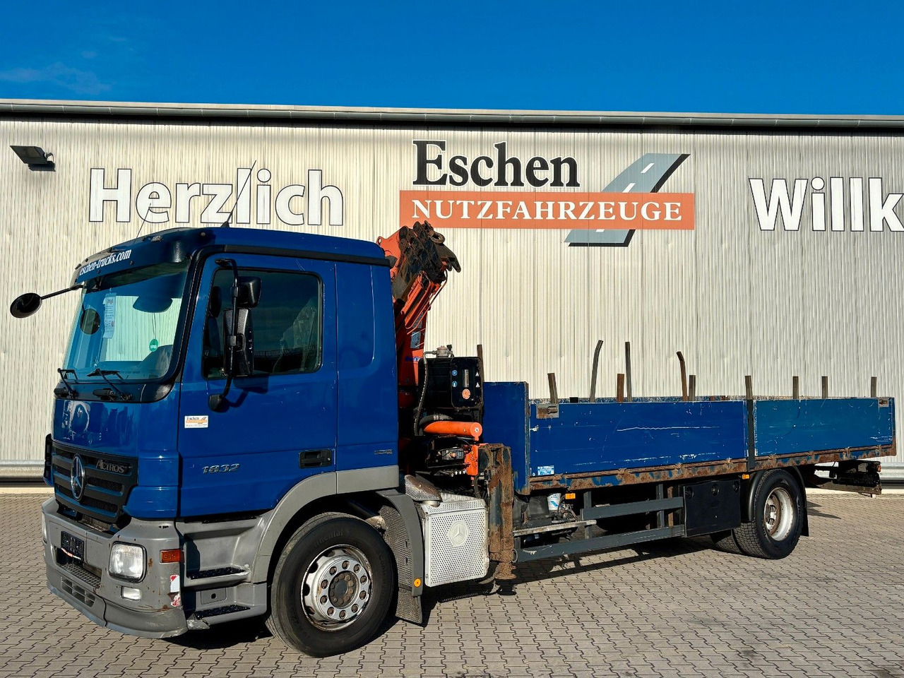 Mercedes-Benz Actros 1832 I Terex 85.2A3*9,10m*Telligent*Klima - 드롭사이드/ 플랫베드 트럭, 크레인 트럭 : 사진 1 Mercedes-Benz Actros 1832 I Terex 85.2A3*9,10m*Telligent*Klima - 드롭사이드/ 플랫베드 트럭, 크레인 트럭 : 사진 1