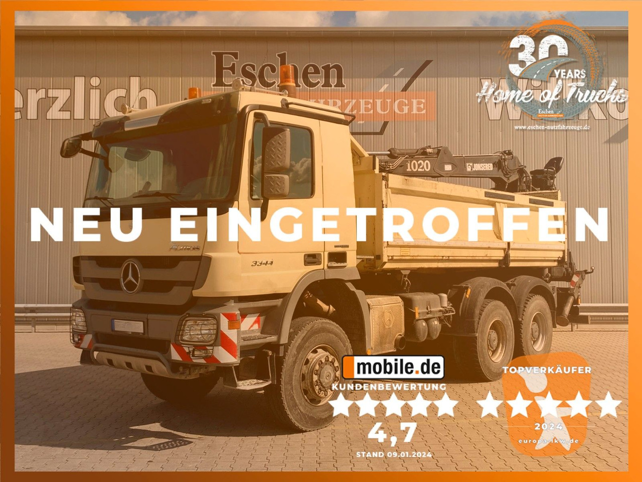 Mercedes-Benz Actros MP3 3344 6x6|MEILLER&Bordmatik*Kran*Blatt - 덤프트럭, 크레인 트럭 : 사진 1 Mercedes-Benz Actros MP3 3344 6x6|MEILLER&Bordmatik*Kran*Blatt - 덤프트럭, 크레인 트럭 : 사진 1