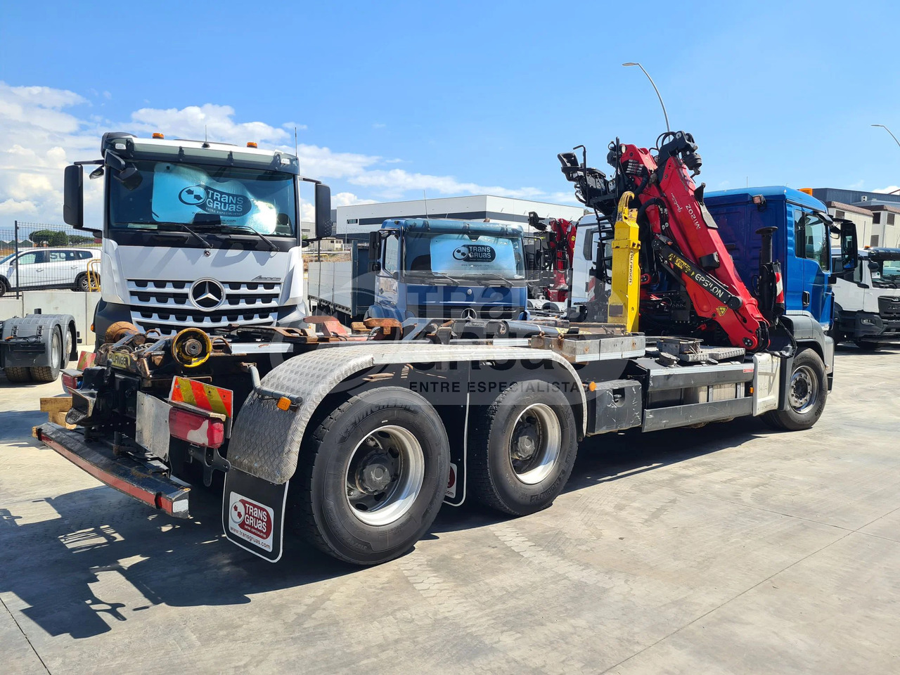 Camión MAN + Epsilon M120Z3 + Gancho Palfinger 20T - 후크 리프트 트럭, 크레인 트럭 : 사진 2 Camión MAN + Epsilon M120Z3 + Gancho Palfinger 20T - 후크 리프트 트럭, 크레인 트럭 : 사진 2