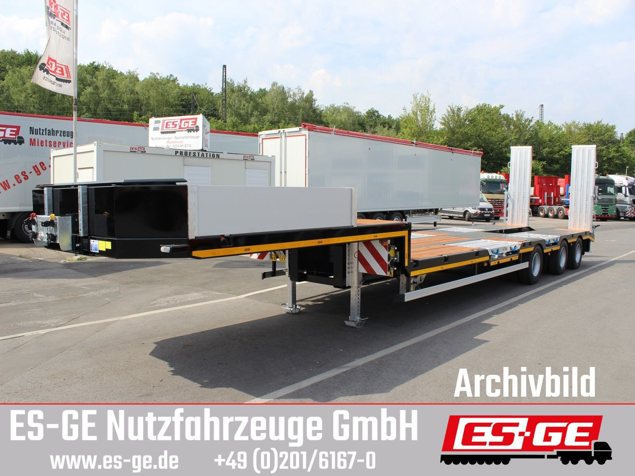 ES-GE 3-Achs-Satteltieflader mit Radmulden - 저하대 세미 트레일러 : 사진 1 ES-GE 3-Achs-Satteltieflader mit Radmulden - 저하대 세미 트레일러 : 사진 1