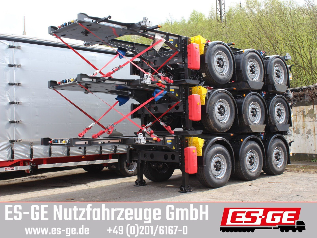 Krone 3-Achs-Containerchassis 20' - 컨테이너 운반 장치/ 스와프 보디 세미 트레일러 : 사진 1 Krone 3-Achs-Containerchassis 20' - 컨테이너 운반 장치/ 스와프 보디 세미 트레일러 : 사진 1