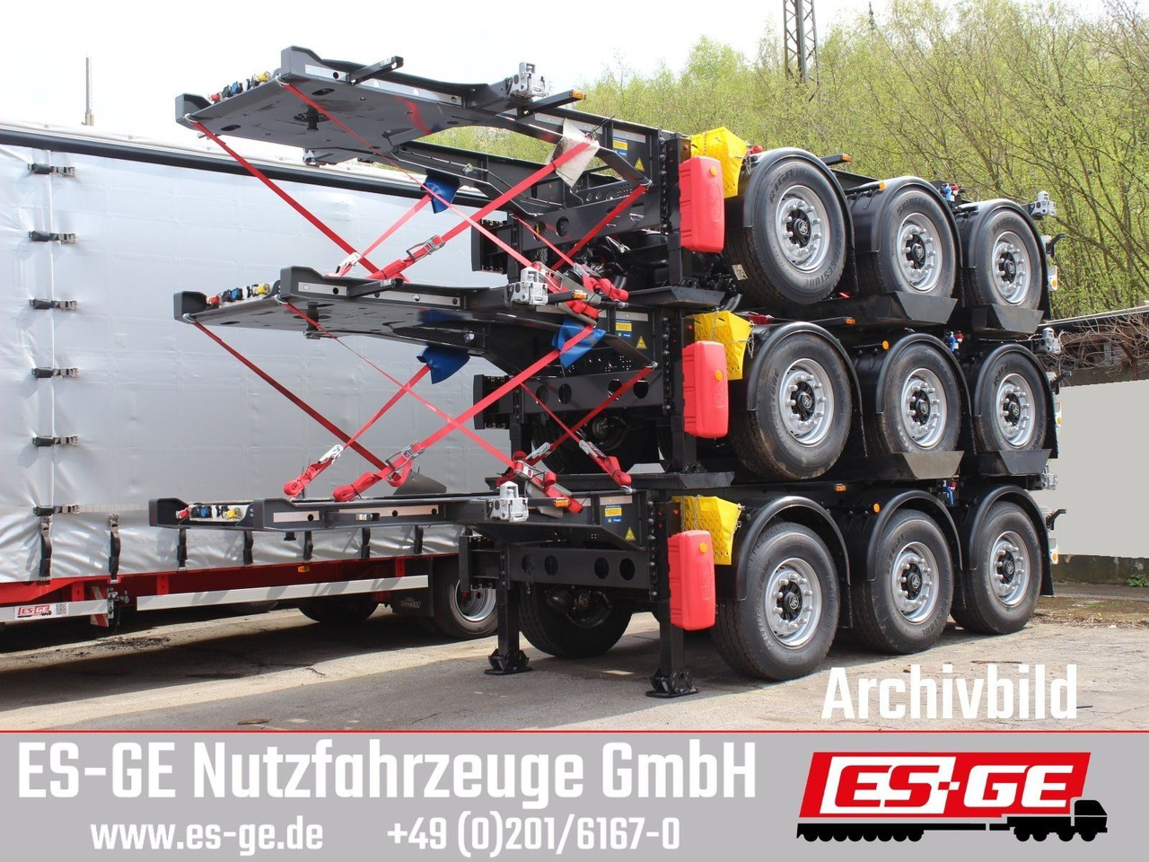 Krone Box Liner 3-Achs-Containerchassis 20' - 컨테이너 운반 장치/ 스와프 보디 세미 트레일러 : 사진 1 Krone Box Liner 3-Achs-Containerchassis 20' - 컨테이너 운반 장치/ 스와프 보디 세미 트레일러 : 사진 1