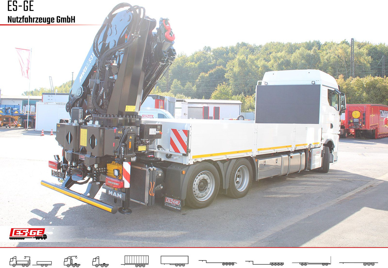 MAN TGX 26.480 6x2-4 LL, MKG-Ladekran HLK531 a5 - 드롭사이드/ 플랫베드 트럭, 크레인 트럭 : 사진 4 MAN TGX 26.480 6x2-4 LL, MKG-Ladekran HLK531 a5 - 드롭사이드/ 플랫베드 트럭, 크레인 트럭 : 사진 4